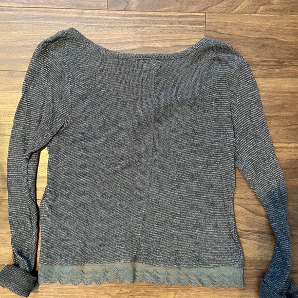 Gray Lace Long Sleeve - Picture 2 of 2